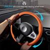 8D Nappa Leather Car Steering Wheel Cover For Porsche Cayenne Taycan Macan Panamera 718 911 Cayman Auto Accessories