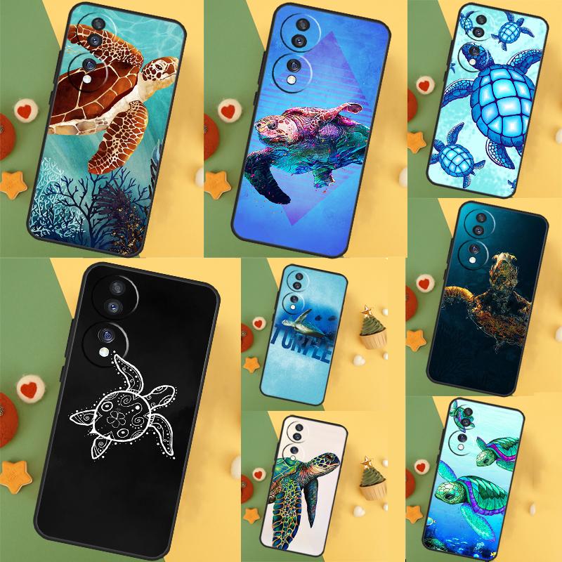 Sea Turtle Case For Honor 90 70 50 Magic 6 Lite Magic 5 Pro Honor X6a X7a X8a X9a X8 X9 X8b X9b Case
