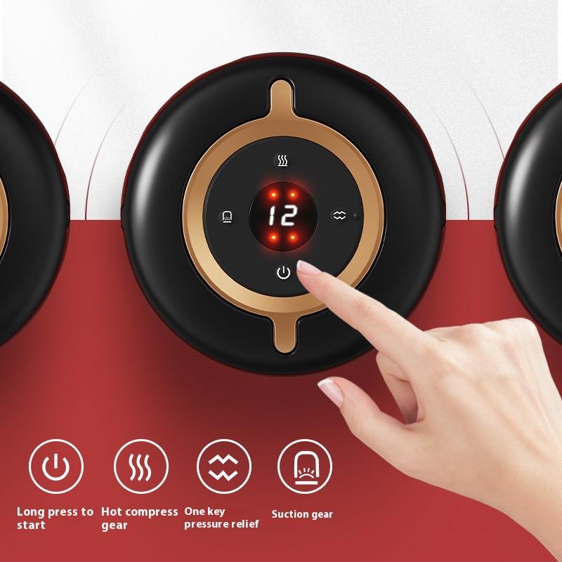 Body Cupping Scraping Massager Smart Electric Vacuum Cupping Heating Suction Cup Device for Body Back Neck Arm Massger
