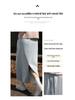 Gray A-line High Waist Women's Skirt - Spring/Autumn 2025 Tencel Hip-Hugging Mid-length with Split