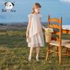 CHANZUIGOU Girls' Gilded Patchwork Mesh Princess Dress