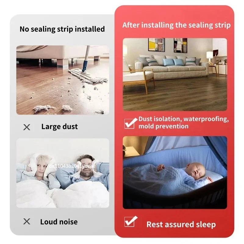 5/10m DType Self Adhesive Window Door Seal Strip Foam Draught Excluder Dustproof Noise Insulation Anti Collision Tape