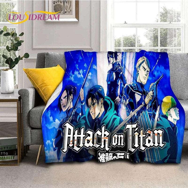 2025 Attack On Titan Eren Anime Cartoon Soft Blankets,Throw Blanket Comfortable Blanket for Picnic Beds Sofa Home Kids Gifts