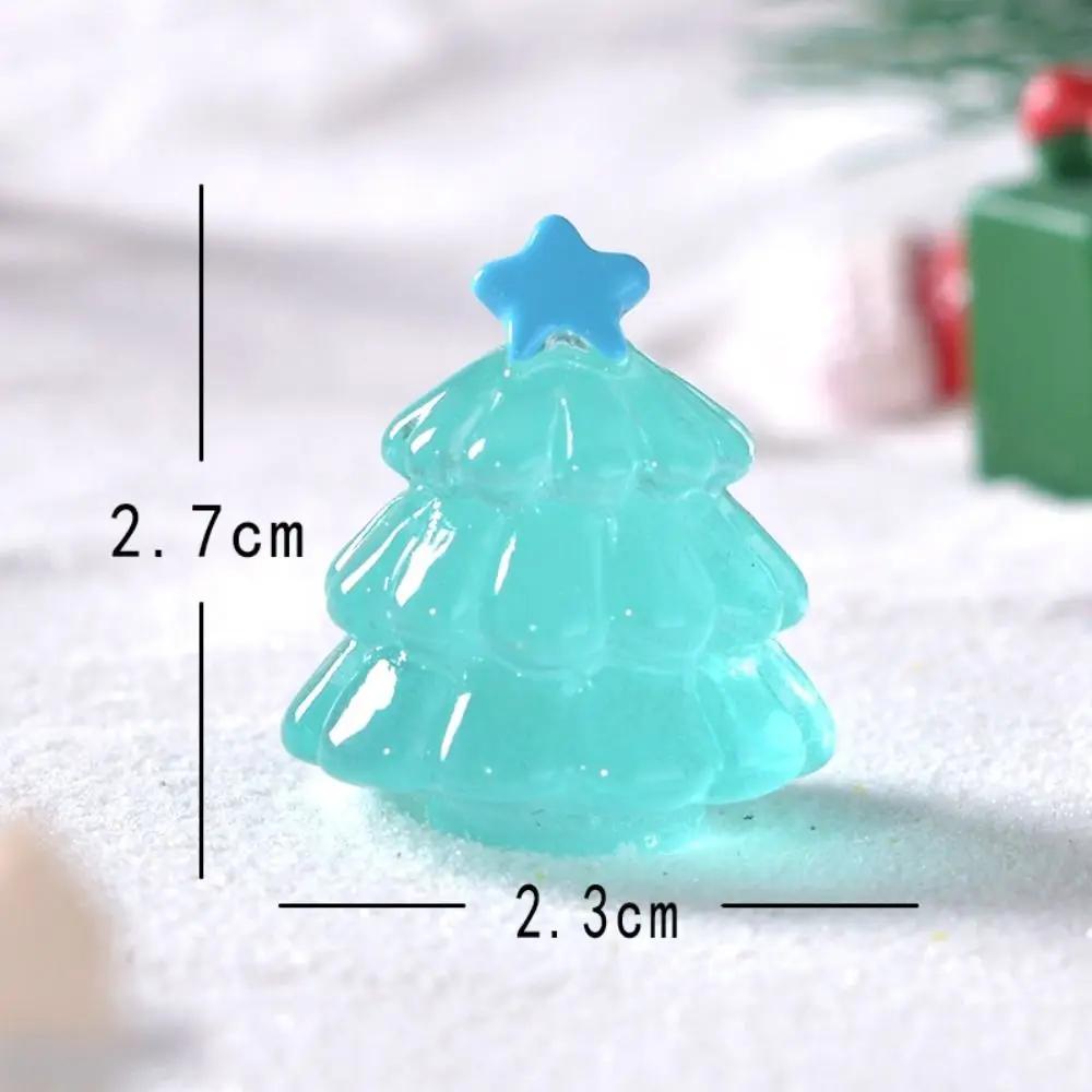 1Pc Cartoon Luminous Tree Noctilucent Glowing Miniature Statue Mini Micro Landscape Glow-in-the-dark Leaflet Christmas Tree