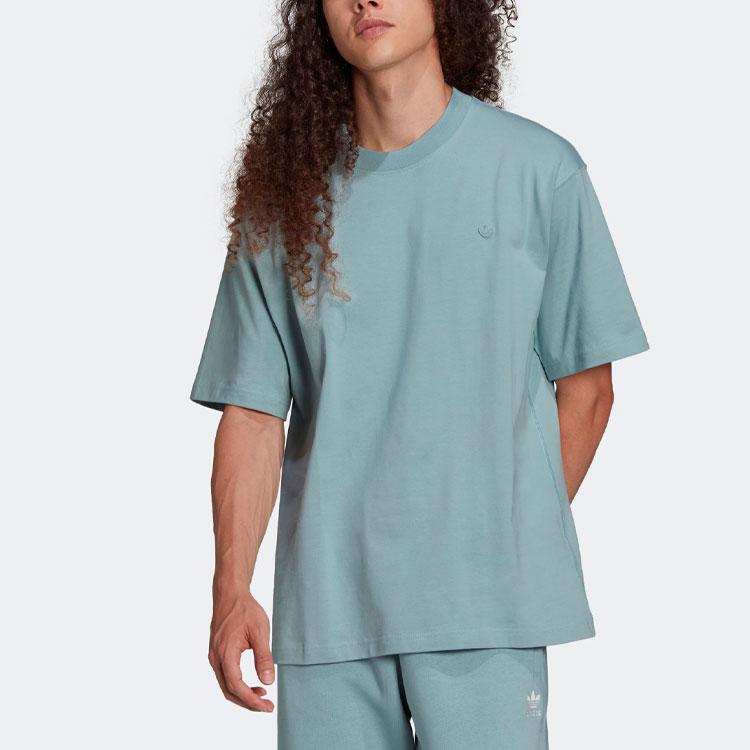 Adidas Originals Adi Color Series Solid Fit Crew Neck Straight Short Sleeve T-Shirt Men Tops Light-Grey HC4517