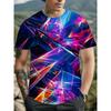 3d Printed Abstract Pattern Men T-Shirt Colorful Unisex Hip Hop T Shirt For Men Summer Casual Round Neck Short Sleeve