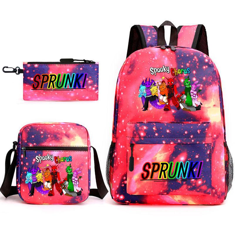 Rhythm Box Peripheral Elementary School Bag Starry Sky Backpack 3-piece Set