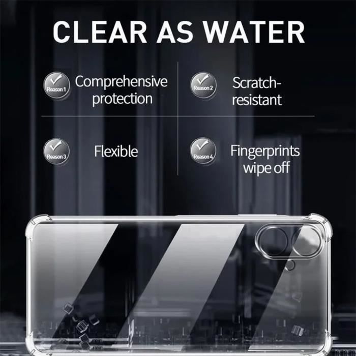 Coque pour Samsung Galaxy A06 - Protection Silicone Antichoc Transparent + 2 Verres Trempés