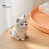 Modern Desk Accessory 3D Printed Pomeranian Figurine, Lifelike Dog Model, Statue, Showcase Decoration Tabletop Animal Decorative Ornament Home