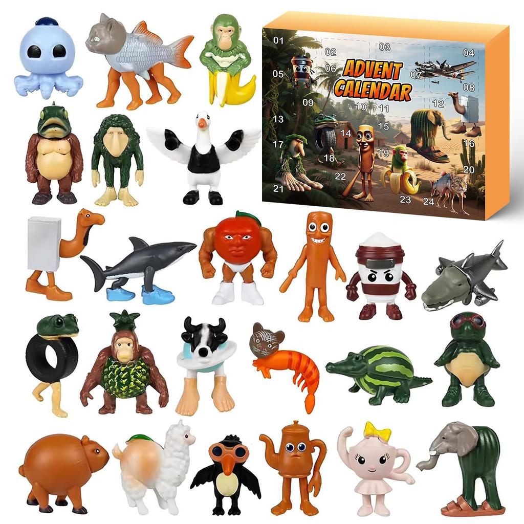 3D Stereo BlindBox Aircraft Box Advent Calendar Christmas Countdown Calendar Figurines, Anime Characters, And Toys