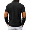 American Style Loose Sweatshirts Spring Autumn Men's Vintage Corduroy Stand-Up Collar Contrast Patchwork Casual Long-Sleeved Sweatshirt