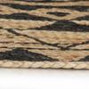 Tapis - vidaXL - Jute fait à la main - Imprimé noir - 120 cm - Rond - Intérieur