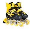 Adjustable 4-Wheel Children's Inline & Roller Skates - Unisex PU Single Flash Skates Without Protective Cover