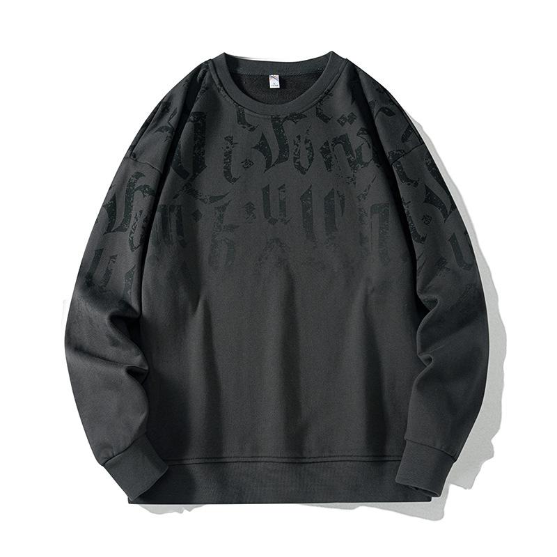 Spring and Autumn Loose Sweater Men Plus Size Round Neck Casual Men's Long Sleeve Sweater