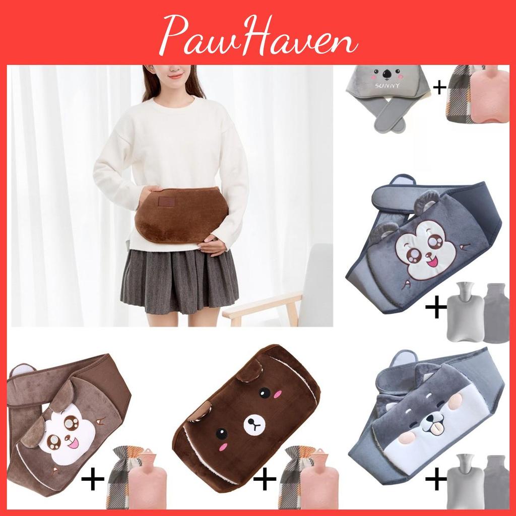Warm Water Bottle With Plush Waist Cover Safe And Durable
