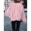 Women's Long Sleeve V-Neck Tassel Sweater, Fashionable Casual Pullover