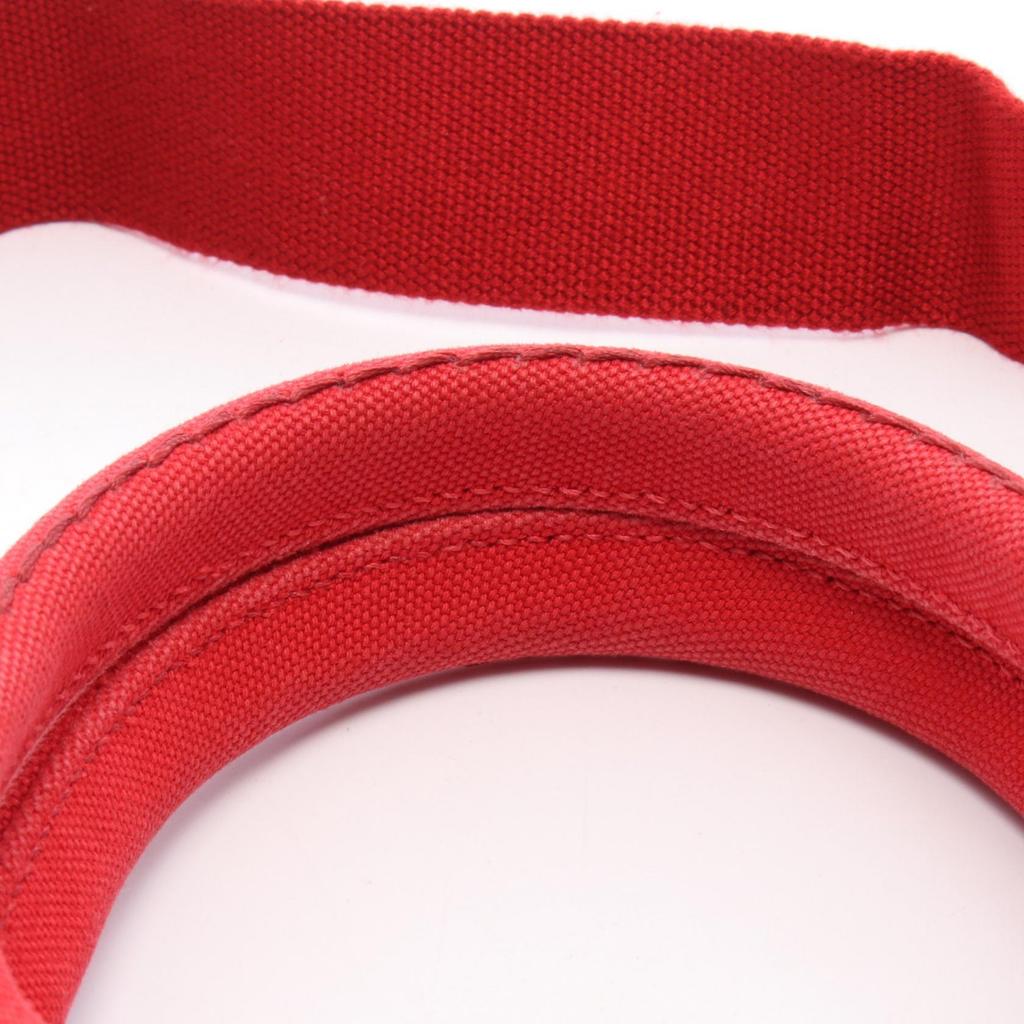 Used PRADA CANAPA Mini 2WAY Tote Bag Canvas Red Used Women