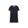 Classic Business Round Neck Short Sleeve Dress Women Dresses Legendary-Blue F11W331311FNV