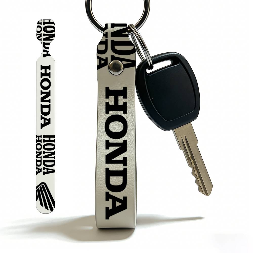 FOR HONDA RACING RIDE PU Leather Keychain Minimalist Key Holder Durable Key Organizer Car Keys Bag Accessories Gift LK6