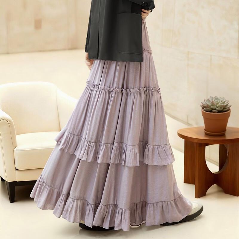 Women's Ruffle A-Line Midi Skirt