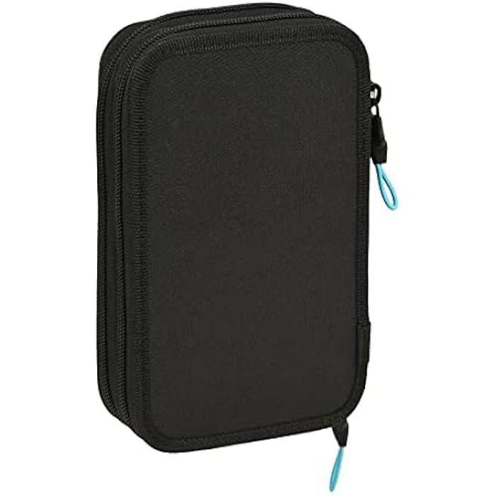 Plumier double enfant - safta - green bali - 28 pièces - couleur verte - mixte