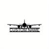 Custom Personalized Airplane Metal Wall Art, Dad Gift, Pilot Name Sign, Father's Day Present, Hangar Sign, Aviation Gift