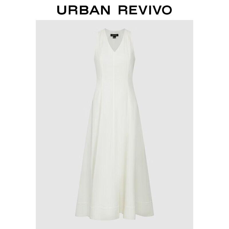 UR Women s Solid V-Neck Sleeveless Dress L