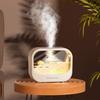 Aroma Diffuser with Landscape, 7 Color Flame Humidifier, 250ml Essential Oil Diffuser with Auto Shut Off, Quiet Mist Humidifier for Home