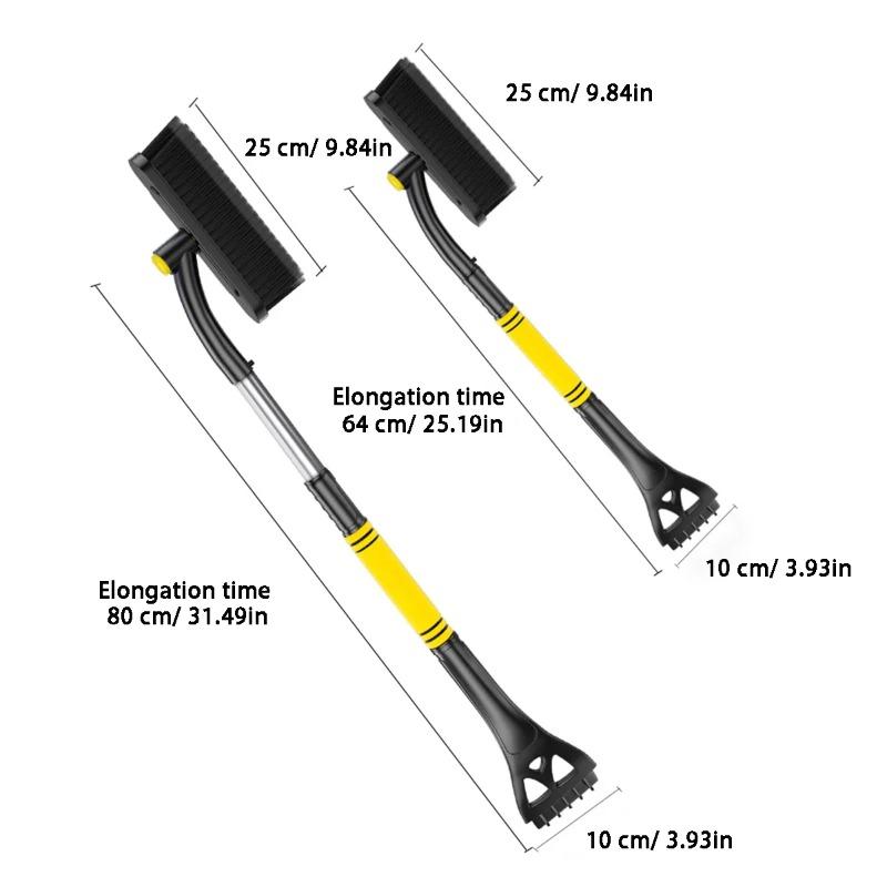 Car snow removal and cleaning tools, snow brushes, defrosting and de-icing shovels, extendable multi-functional snow shovels
