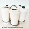 1/2Pcs Creative Tote Rack Carrier Portable Collapsible Rotatable 6-Cup Plastic Cup Holder For Party Wine Coffee Tea Drinks Cups