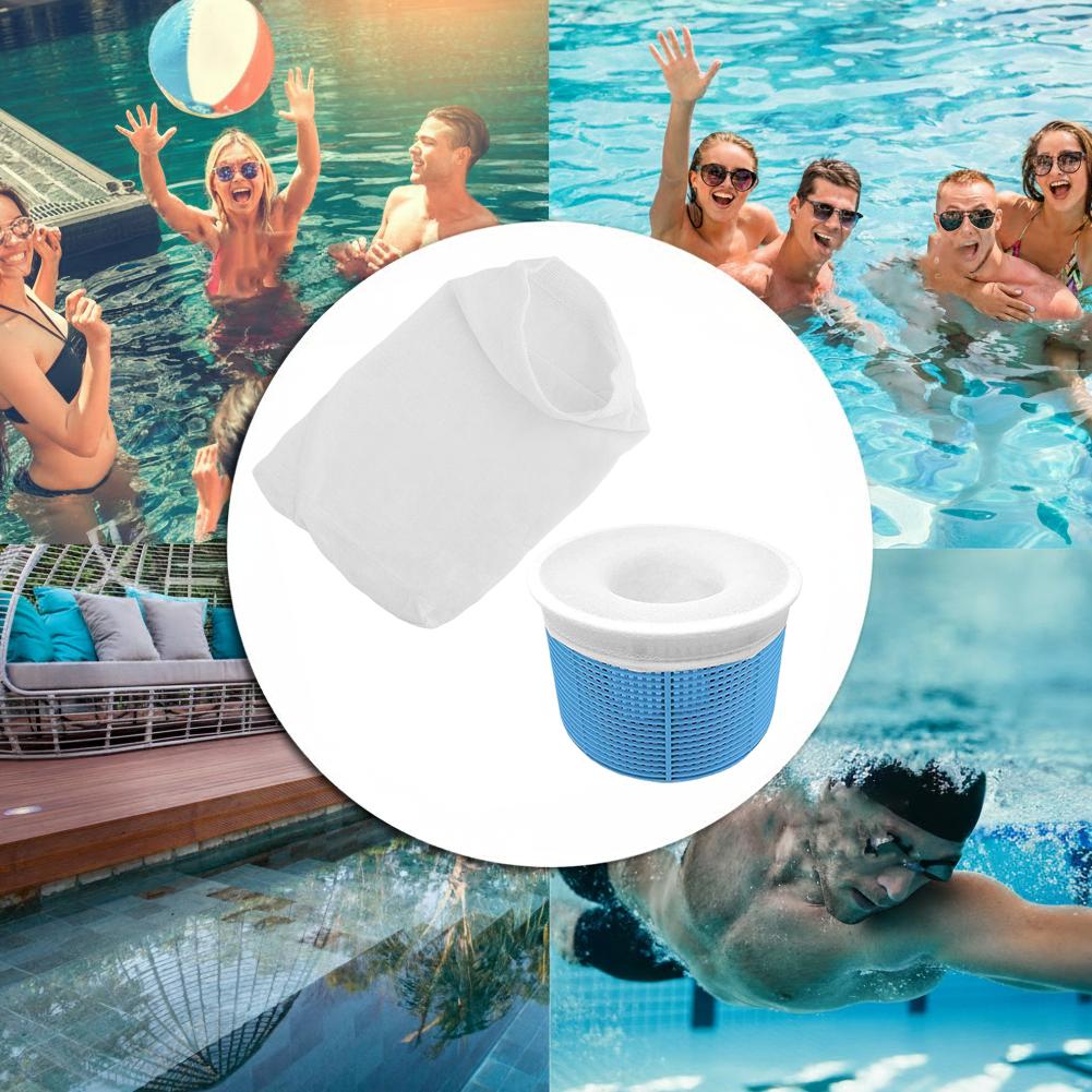 High Elasticity Mesh Filters for Pool Skimmers Reusable Pool Skimming Basket Filter Socks Debris Leaves Catcher Pool Accessories