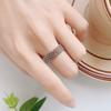 New Fashion Woven Lace 925 Sterling Silver Hollow Personality Light Luxury Opening Rings TYB586