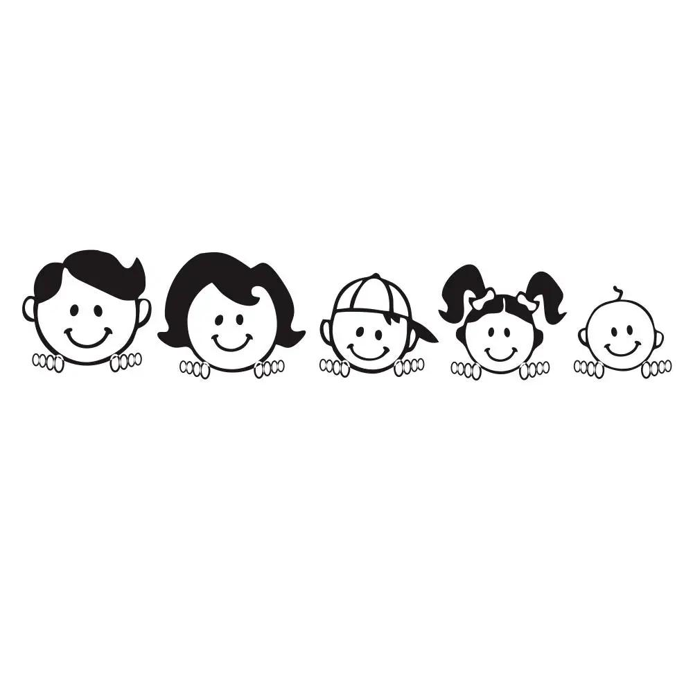 

15 см наклейка на автомобиль Happy Family внешние детали украшения наклейки на аксессуары для мотоциклов солнцезащитные и водонепроницаемые изделия из ПВХ 10cm