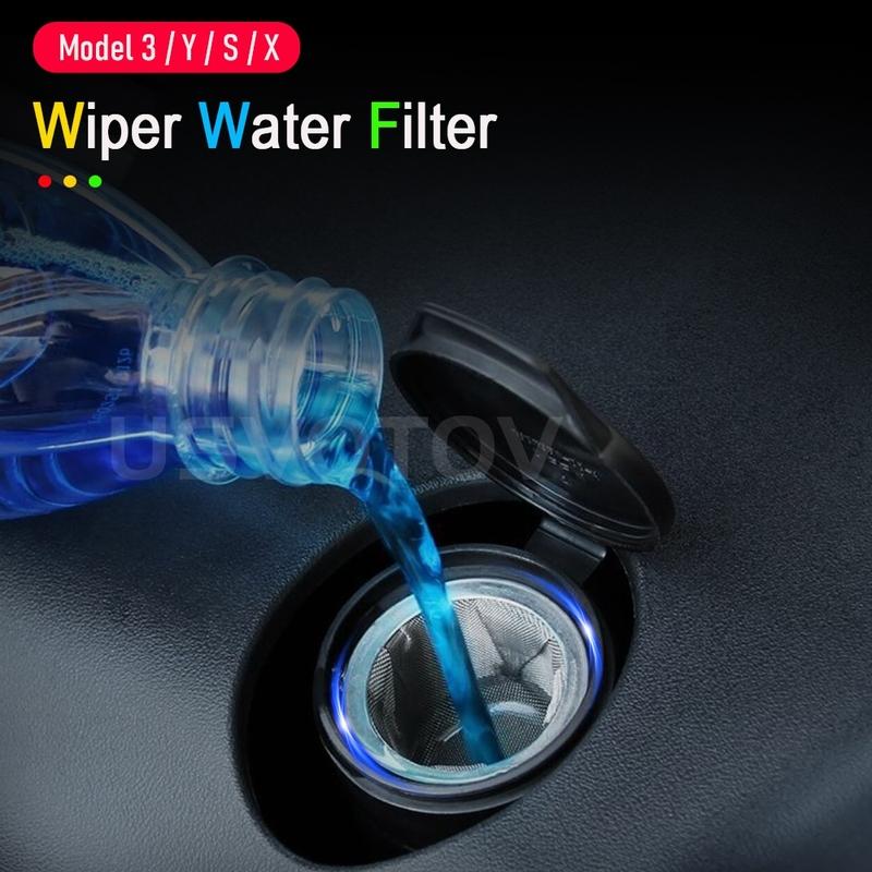 Windshield Washer Fluid Filter For Tesla Model 3 Y S X Juniper Glass Water Filter Screen Mesh Inlet Grill Protective Accessories