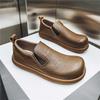 Fashion Men Casual Shoes Luxury Brand Man Loafers Black Leather Shoes Formal Business Shoes Lightweight Walking Shoes Boat Shoes