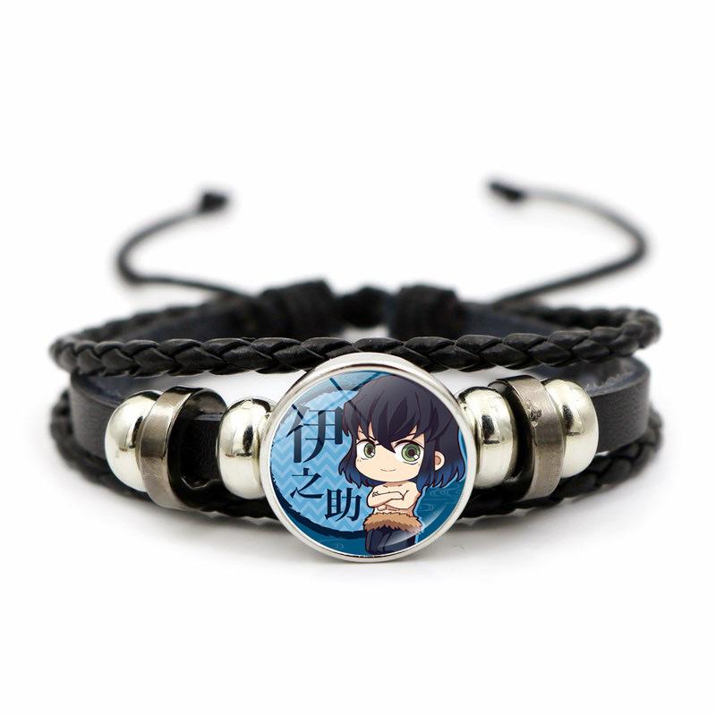 Demon Slayer Figur Armbånd Tanjiro Nidouzi Inosuke Zenitsu Mini Actionfigur Kunst Foto Anheng Lærarmbånd for Fans Gave
