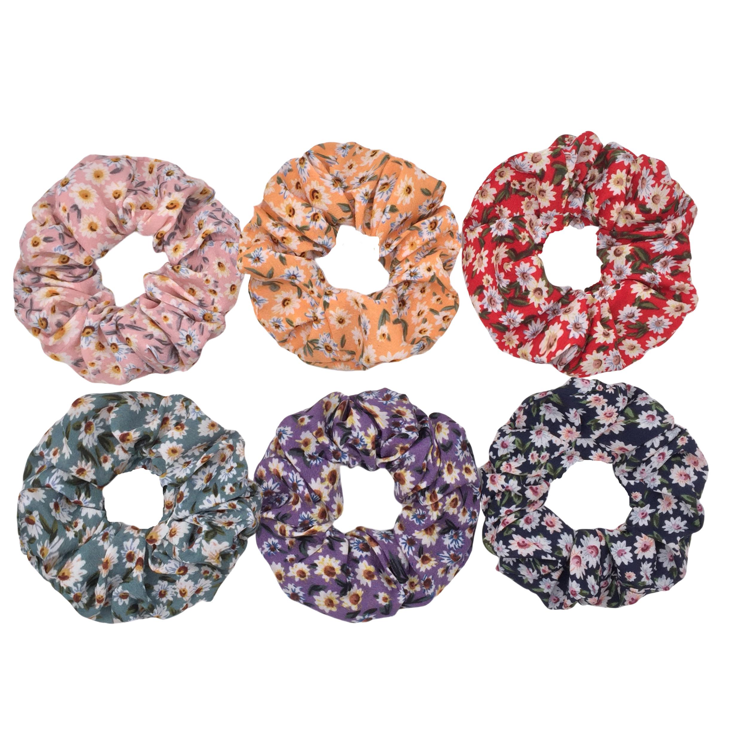 

6 шт./лот Держатель для резинок для волос Головной убор Ромашка Мелкий цветочный Женский Девичий Скранчи Милые Сладкие Аксессуары Эластичная резинка для повседневной носки