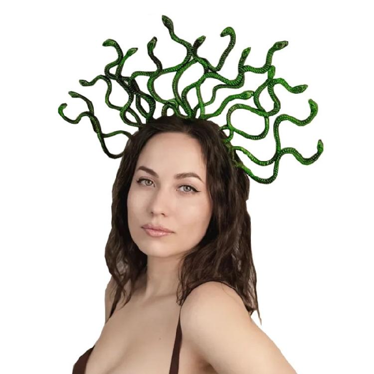 Trendiges Damen-Haarband mit Schlangenmuster – modisches Accessoire für Halloween-Kostüme