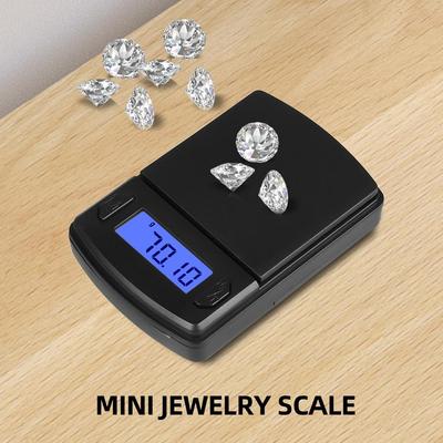 500g/0,01g Hochpräzise Mini-Digitalwaage Elektronische Schmuckwaagen mit Blauer Hintergrundbeleuchtung zum Wiegen von Gold, Silber und Lebensmitteln Tragbare Taschenwaage
