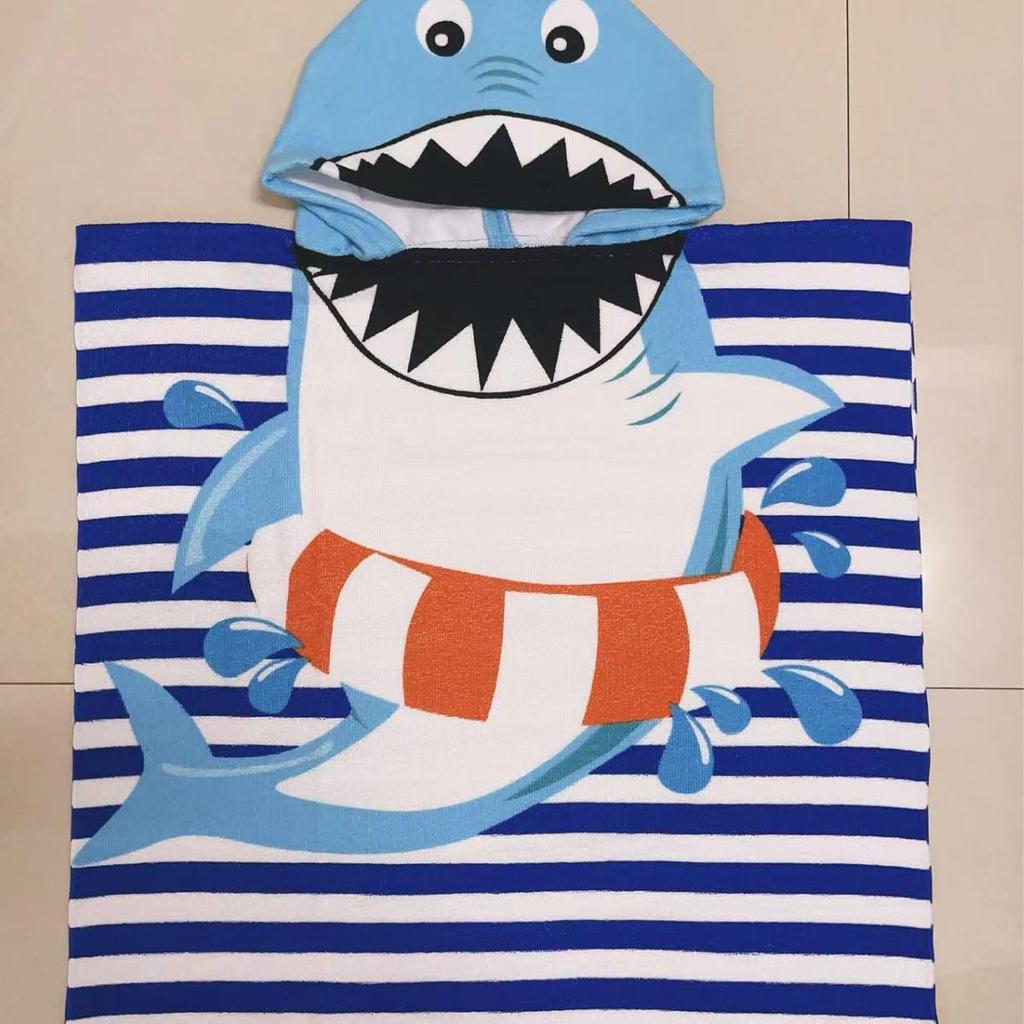 Adorable Cartoon Baby Bath Poncho - Soft, Skin-Friendly, Non-Shedding, Quick-Dry, Absorbent Towel