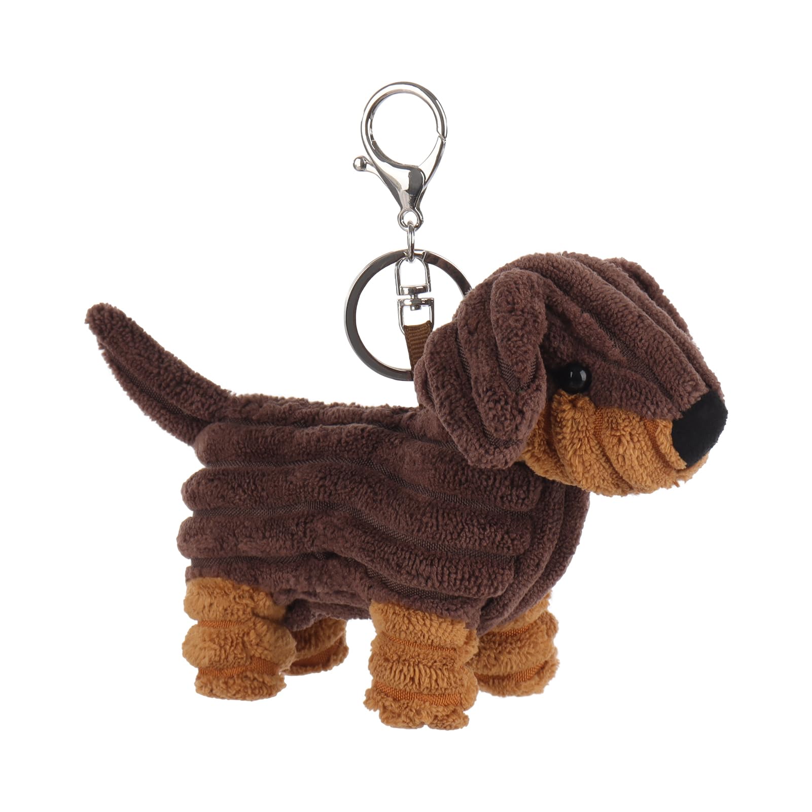 

Apricot Lamb Dachshund Dog Cute Soft Keychain Plush Perfect for Boys and Fits Kids Backpacks and 14cm Toy, Girls, Purses,