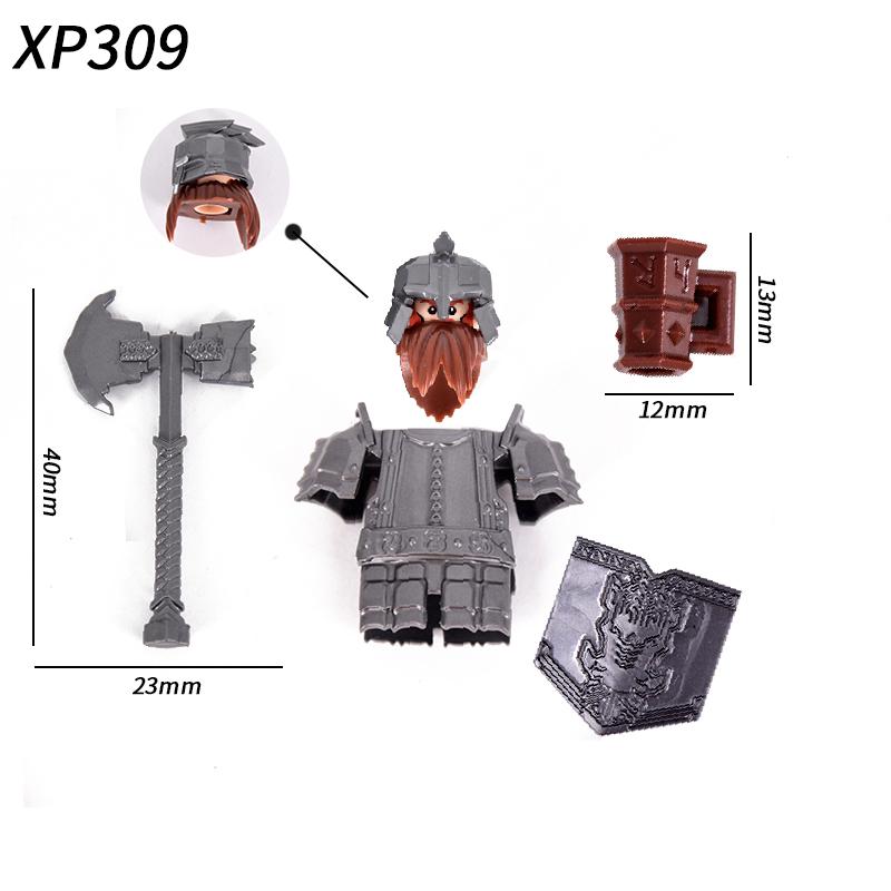 

1PCS LOTR Elves Soldier Orcs Army Figures Armor Guard Warrior Archer Medieval Knights Building Blocks Bricks toys for kid gifts