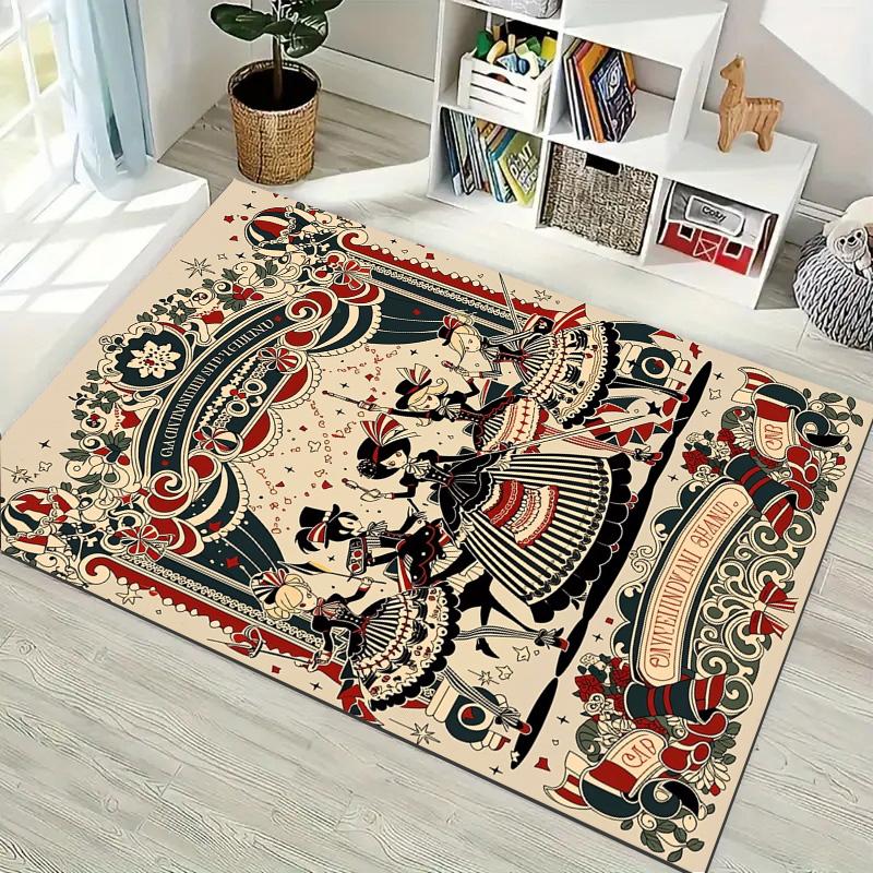 Tappeto Antiscivolo Vintage Circo Lolita, Tappeto per Camera da Letto Soggiorno