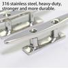 1Pcs 5" Polished Stainless Steel Open Base Boat Cleat For Yacht Marine Dock Deck