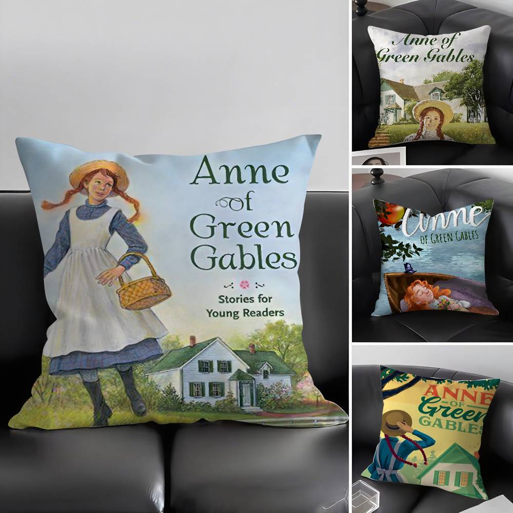 Anne of G-Green Gables Pillow Case Home Dorm Chair Back Short Plush Double-sided Printing Office Nap Time Cushion Cover