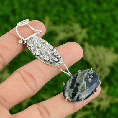 Daughters Day Deal 925 Silver Oval Kambaba Jasper Stone Wife Handcrafted Pendant
