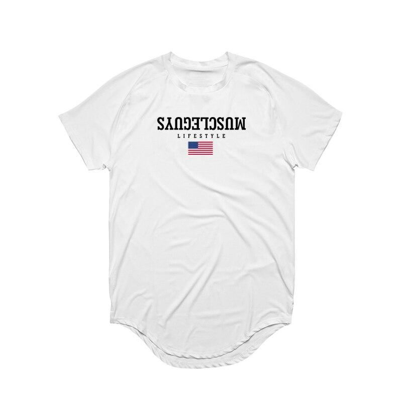 

Muscleguys Мужская спортивная удобная повседневная футболка для фитнеса быстросохнущая спортивная одежда с короткими рукавами XXL белый