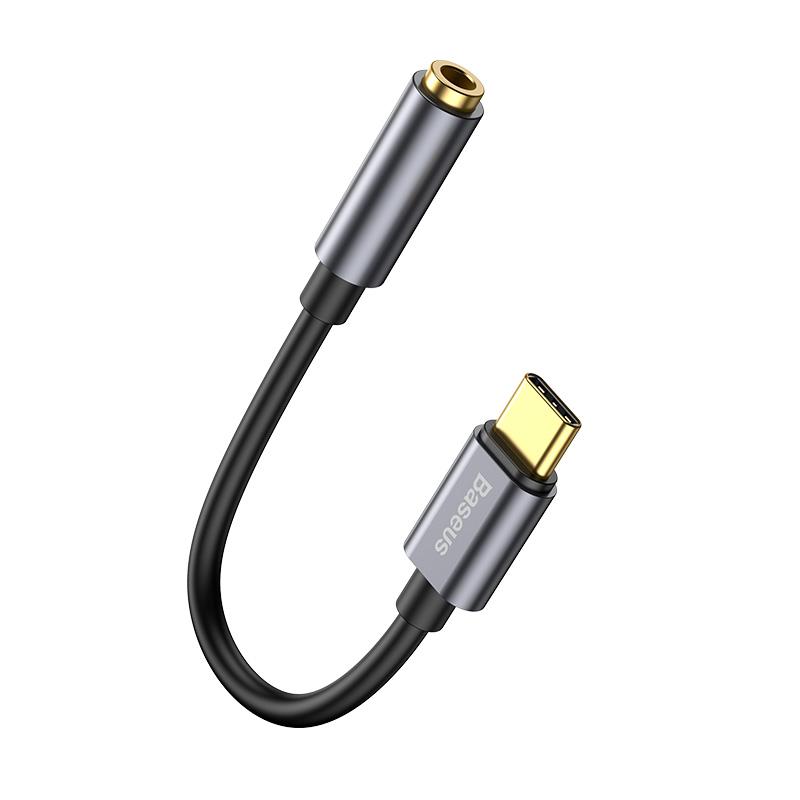 Baseus Type C na 3,5mm Jack Sluchátka USB-C Type C na 3,5mm Sluchátka AUX Adaptér Audio Kabel pro Huawei P40 P30 Pro Xiaomi 10 9 3