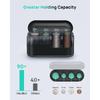 HALOBLK Larger-Capacity Coin Holder for Car Change Holder Organizer, Compatible with Most Car & Trucks, Black