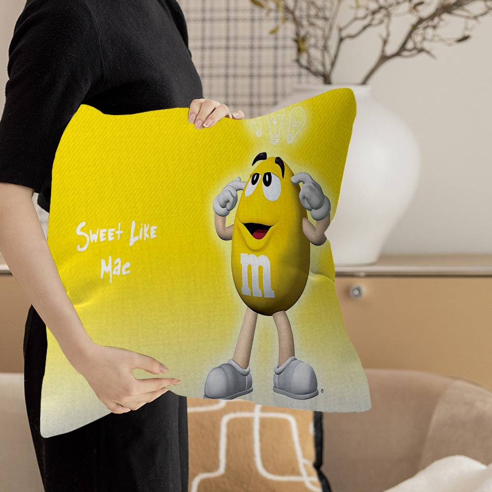 Cartoon M-Ms C-Chocolate Pillow Anime Pillow Sofa Bed Head Pillow Cover Cushion Cover 45X45 Cm Fashion
